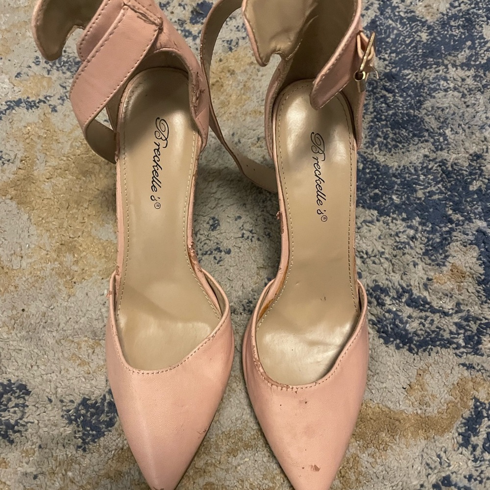 Breckelles Light Pink Strappy Heels